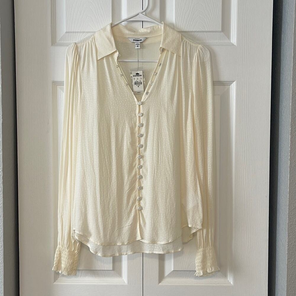 Express Portofino Shirt XS Cream